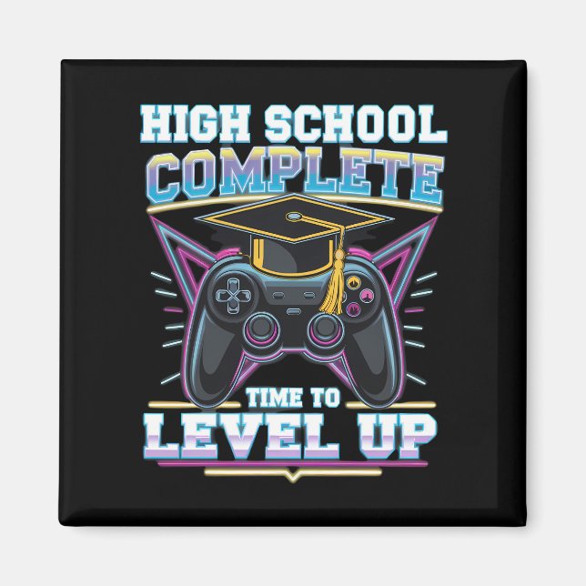 High School Complete Gamer Gaming Abschluss Magnet (Vorne)
