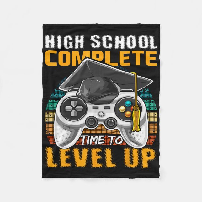 High School Complete Video Game Senior Abschluss Fleecedecke (Vorderseite)