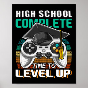 High School Complete Video Game Senior Abschluss Poster