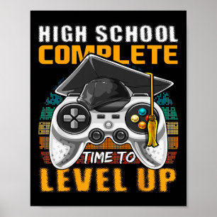 High School Complete Video Game Senior Abschluss Poster