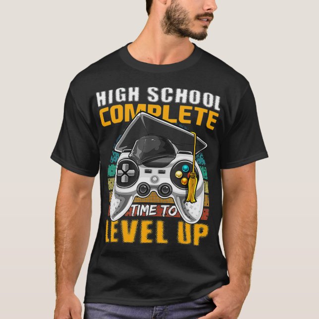 High School Complete Video Game Senior Abschluss T-Shirt (Vorderseite)