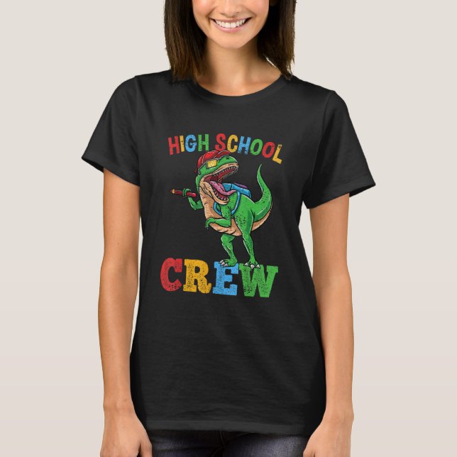 High School Crew Rex Dinosaur Back To School Boys  T-Shirt (Vorderseite)