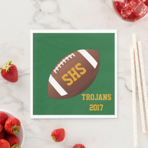 High School Football Team Homecoming Party Napkins Serviette