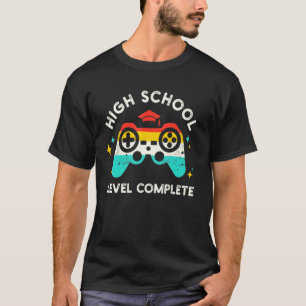 High School Grad Graduation Level Complete Gamer G T-Shirt