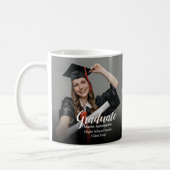High School Graduate Modern Graduation Kaffeetasse (Links)