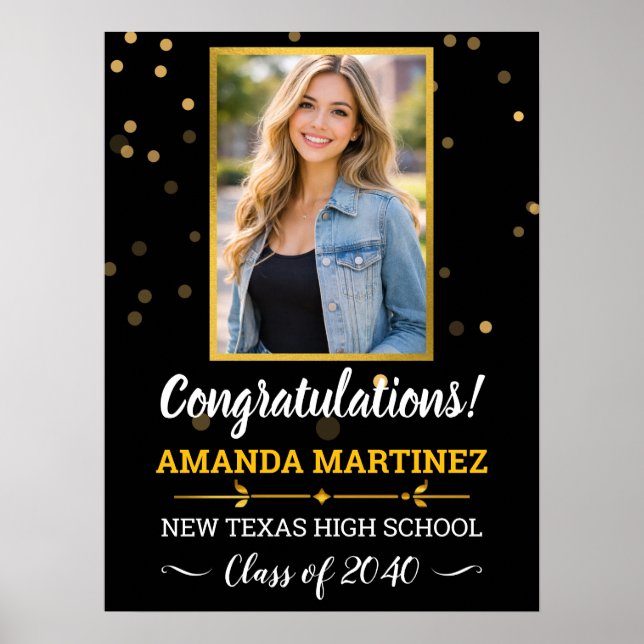 High School Graduate Photo Graduation Poster (Vorne)