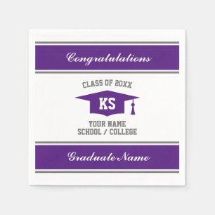 High School Graduation Party Class of 2024 custom Serviette