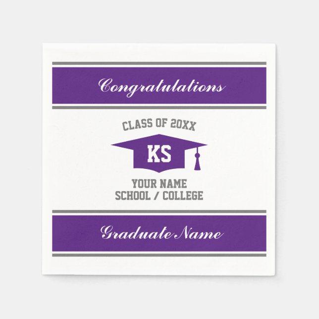 High School Graduation Party Class of 2025 custom Serviette (Vorderseite)