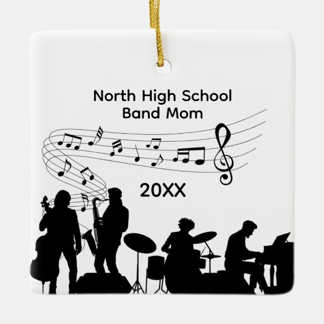 High School Musikband-Mutter Keramikornament (Vorderseite)