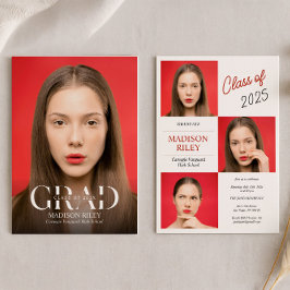 High School Photo Graduation Invitation Einladung