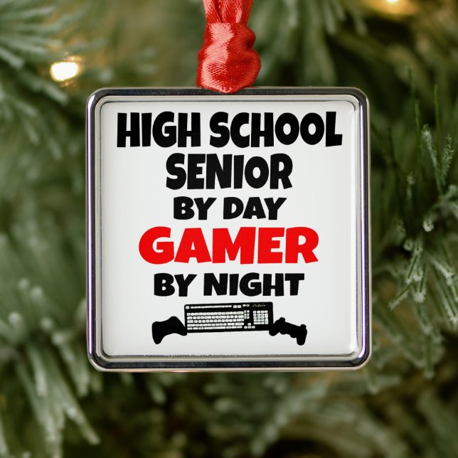 High School Senior Lieben spielen Videospiele Ornament Aus Metall (Baum)