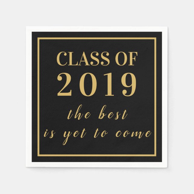 High School Wiedersehen Abschluss Class 2019 Serviette (Vorderseite)