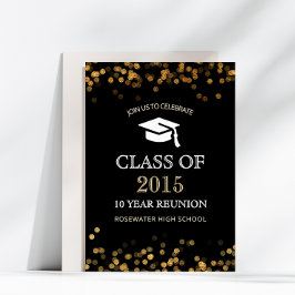 High School Wiedersehen Black Gold Einladung