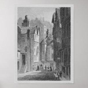 High School, Wynd, Edinburgh, graviert von Poster