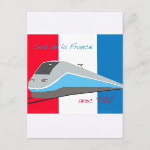 High Speed Rail Travel Postkarte