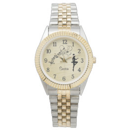 High Step Stach Tänzer Personalisierten Zahlen Armbanduhr