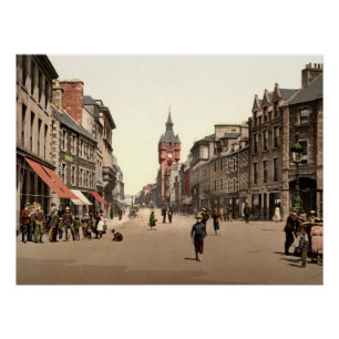 High Street Schottland Vintag Poster