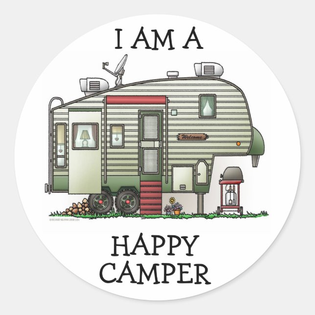 High Tech 5th Wheel Runder Aufkleber (Vorderseite)