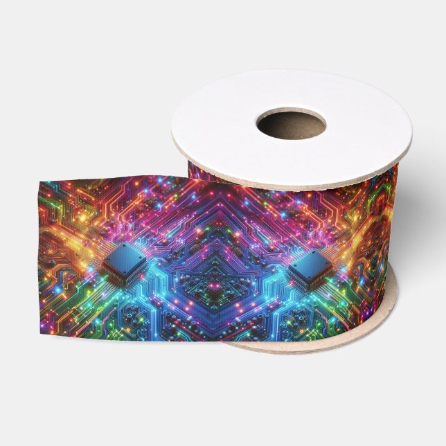 High-Tech-Regenbogen-Schaltplatinenband Ripsband (Spule)