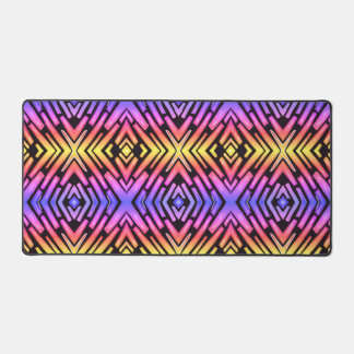 High Tech Sci Fi Neon Lila Gelb Pink Schreibtischunterlage