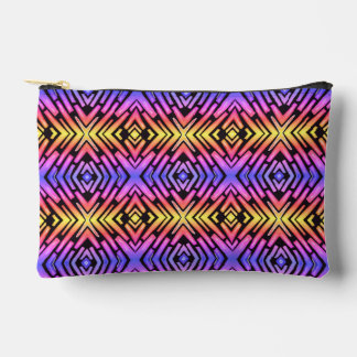 High Tech Sci Fi Neon Violett Gelb Pink Zubehörtasche