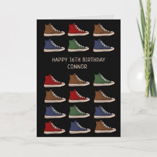 High-Top Sneakers Schuhe Design Geburtstag Karte
