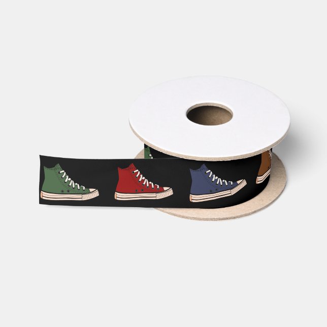 High-Top Sneakers Schuhe Design Satinband (Spule)