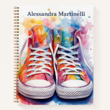 High Top Wasserfarbe Sneakers Personalisiert Kinde