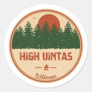High Uintas Wilderness Utah Runder Aufkleber