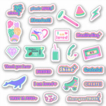 High Vibe Custom Cut Vinyl Sticker Sheet V1 NEU