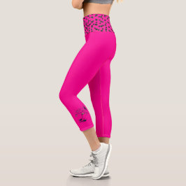 High-Waist faszinierende Feline Athletic-PP Capri Leggings
