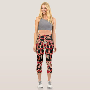 High Waisted Capris, ein trendiges, vielfarbiges D Capri Leggings