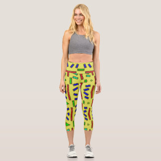 High Waisted Capris, ein trendiges, vielfarbiges D Capri Leggings