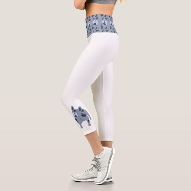 High Waisted Capris Französische Bulldogge (Links)