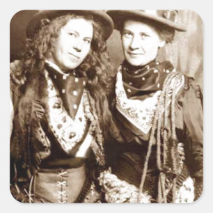 High Western Mode Quadratischer Aufkleber