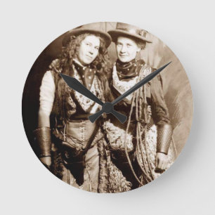 High Western Mode Runde Wanduhr