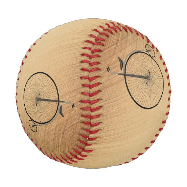 High-Wheel Antique Bicycle Rustic Baseball (Schrägansicht)