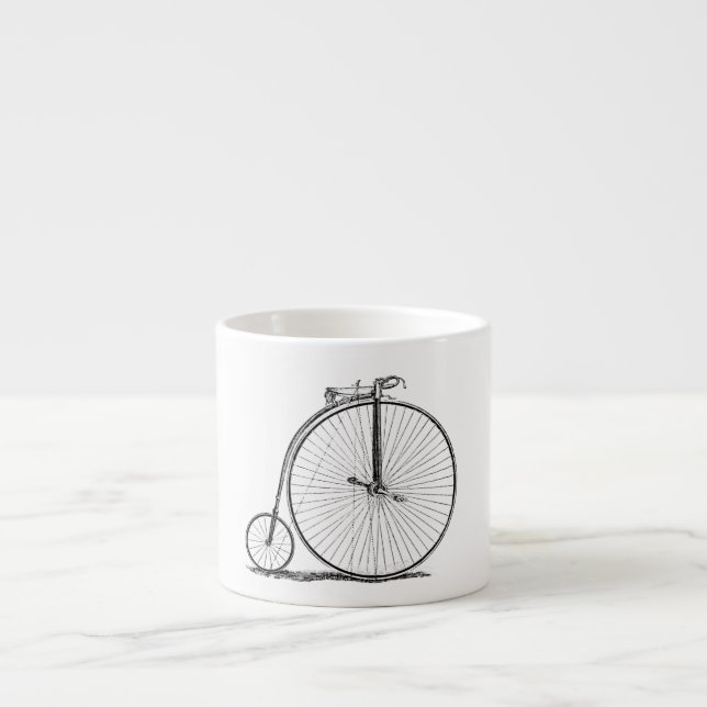 High Wheeler Bicycle Penny Farthing Espressotasse (Vorderseite)