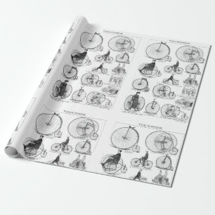 High Wheeler Bicycle Penny Farthing Geschenkpapier