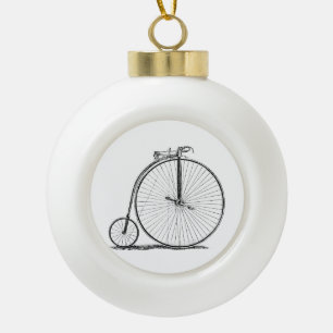 High Wheeler Bicycle Penny Farthing Keramik Kugel-Ornament