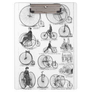 High Wheeler Bicycle Penny Farthing Klemmbrett