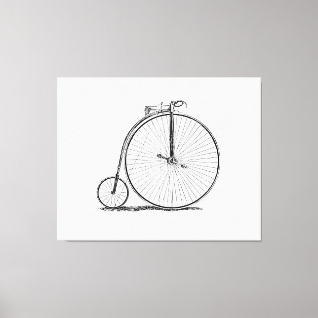 High Wheeler Bicycle Penny Farthing Leinwanddruck (Vorderseite)