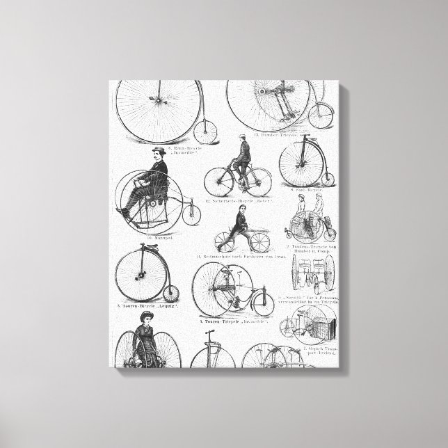 High Wheeler Bicycle Penny Farthing Leinwanddruck (Vorderseite)