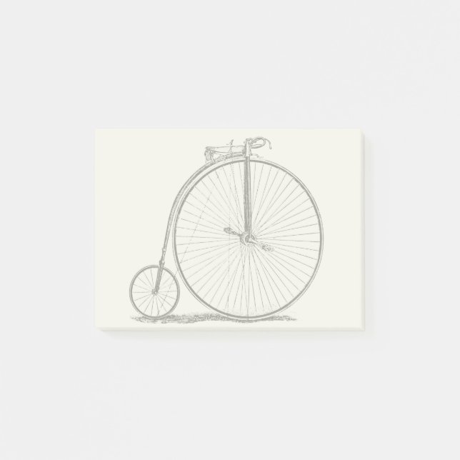 High Wheeler Bicycle Penny Farthing Post-it Klebezettel (Vorderseite)