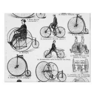 High Wheeler Bicycle Penny Farthing Poster