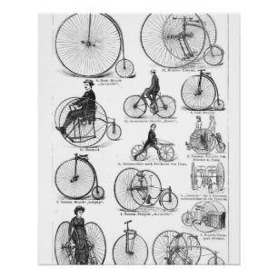 High Wheeler Bicycle Penny Farthing Poster