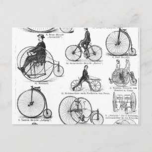 High Wheeler Bicycle Penny Farthing Postkarte