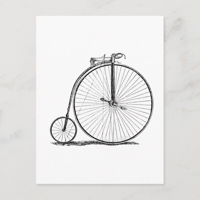 High Wheeler Bicycle Penny Farthing Postkarte (Vorderseite)