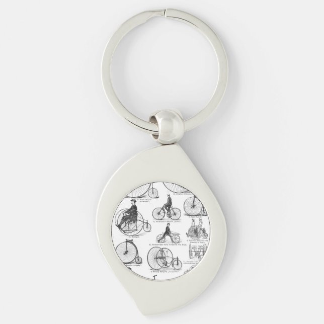 High Wheeler Bicycle Penny Farthing Schlüsselanhänger (Vorderseite)
