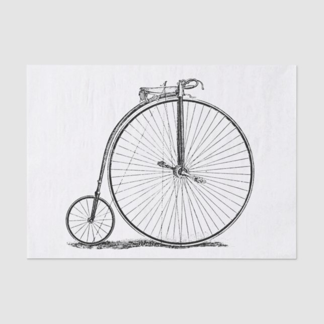 High Wheeler Bicycle Penny Farthing Seidenpapier (Vorderseite)